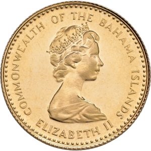 Bahamas, Elizabeth II, 10 Dollars 1972, Au, 3.19 g 917/1000, F 12, KM 34 UNC, Prooflike
