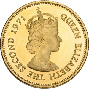 Mauritius, Elizabeth II, 200 Rupees 1970, F 1, KM 39, Proof, small traces of handling.