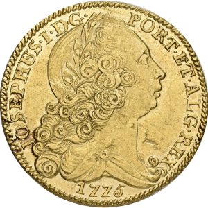 Portugal, José I, 4 Escudos 1775 (Peça), Au 14.30 g 917/1000, F 101, KM 240, EF