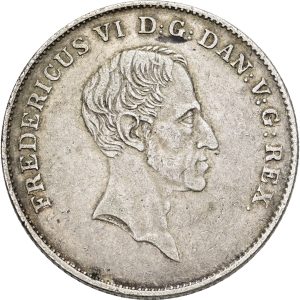 Frederik VI, rigsbankdaler / 1/2 speciedaler 1838 WS, Sieg 28.3, H 27C, kv. 1+-1