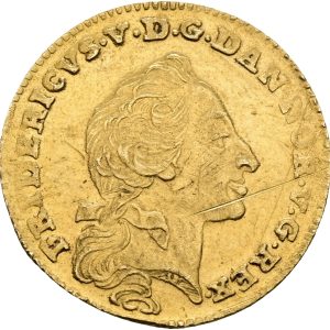 Frederik V, 12 mark / kurantdukat 1762 W/K, Sieg 21.5, H 22E, kv. 01/1+, ridser.