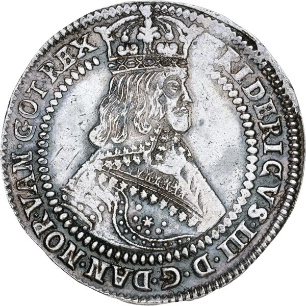 Frederik III, speciedaler 1650, Sieg 69.2, H 50A, Aagaard 77.2, kv. 1+