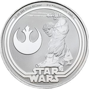 Niue, Charles III, 2 Dollars 2025, Ag 999/1000, 1 Oz, "Star Wars - Luke Skywalker", in capsule.