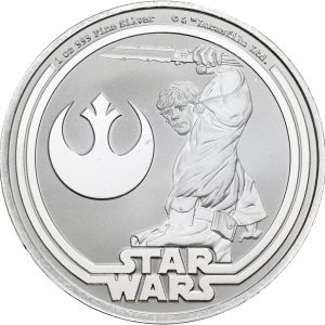Niue, Charles III, 2 Dollars 2025, Ag 999/1000, 1 Oz, "Star Wars - Luke Skywalker", in capsule.