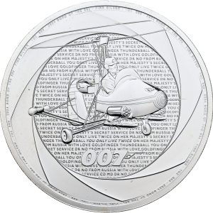Great Britain, Charles III, 2 Pounds 2023, Ag 999/1000, 1 Oz, "007 - You Only Live Twice", in capsule.