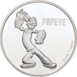 Fiji, 50 cents 2024, KM 1234, Ag 999/1000, 1 Oz, "Popeye", in capsule.