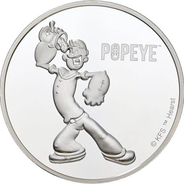 Fiji, 50 cents 2024, KM 1234, Ag 999/1000, 1 Oz, “Popeye”, in capsule.