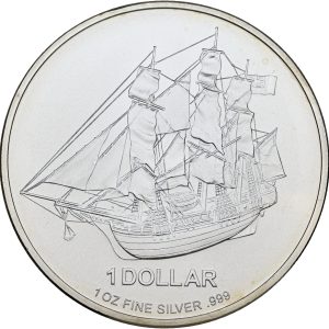 Cook Islands, Elizabeth II, 1 Dollar 2009, KM 1473, Ag 999/1000, 1 Oz, "Bounty", in capsule.