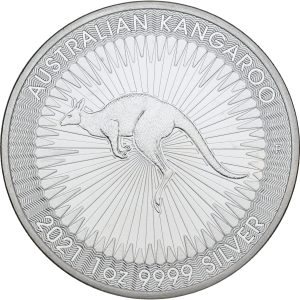 Australia, Elizabeth II, 1 Dollars 2021, KM 3695, Ag 999/1000, 1 Oz, "Kangaroo", in capsule.