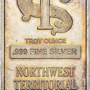 USA, Northwest Territorial Mint, 1 Oz sølvbarre, Ag 999/1000, i kapsel.