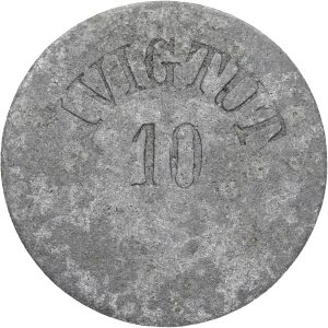 Grønland, Ivigtut, 10 øre u. år, Sieg 3.4 III, kv. 1+-1