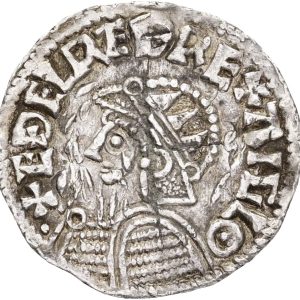 England, Aethelred II, 978–1016, London, Penny, Helmet type, 1003–1009, moneyer Goda, 1.42 g, N 775, S 1152 VF-F