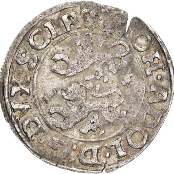 German States, Schleswig-Holstein-Gottorp, Johan Adolf, 1/16 Rigsdaler / Dobbeltskilling 1897, Sieg 6.2, L 282, planchet flaws, VF-F