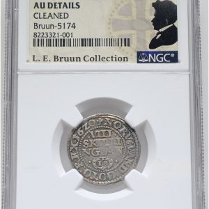 Christian IV, 8 kroneskilling 1620, Sieg 57.1, H 114A, LEB 5174, NGC AU Details - cleaned, nydelig toning, ex. L.E. Bruun.