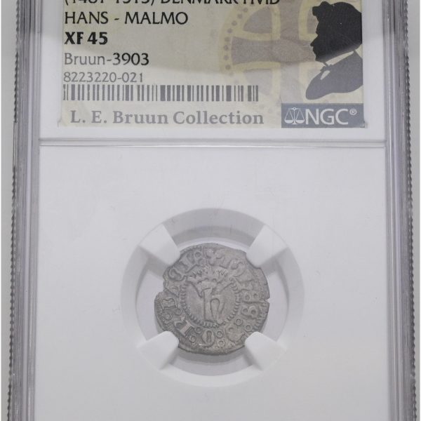 Hans, Malmø, hvid u. år, 1.1, G 31, LEB 3903, NGC XF 45, kantmangel, ex. L.E. Bruun.
