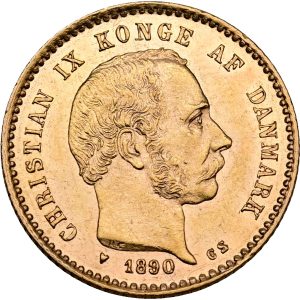 Christian IX, 10 kroner 1900, Sieg 1.2, H 9B, F 296, kv. 01, medaljeprægskarakter.