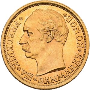 Frederik VIII, 10 kroner 1909, H 2, Sieg 2, F 298, kv. 01