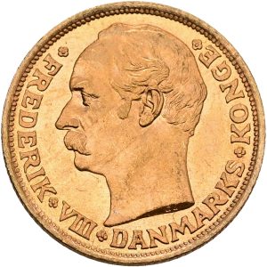 Frederik VIII, 10 kroner 1908, H 2, Sieg 2, F 298, kv. 0-01