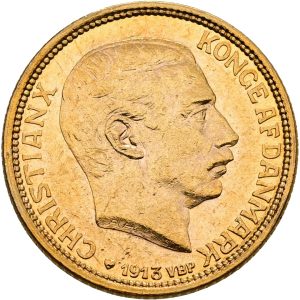 Christian X, 10 kroner 1913, Sieg 3, H 2, F 300, kv. 01
