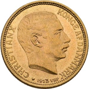 Christian X, 10 kroner 1913, Sieg 3, H 2, F 300, kv. 01