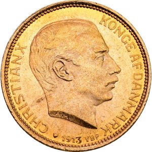 Christian X, 20 kroner 1913, Sieg 3.1, H 1A, F 299, kv. 01