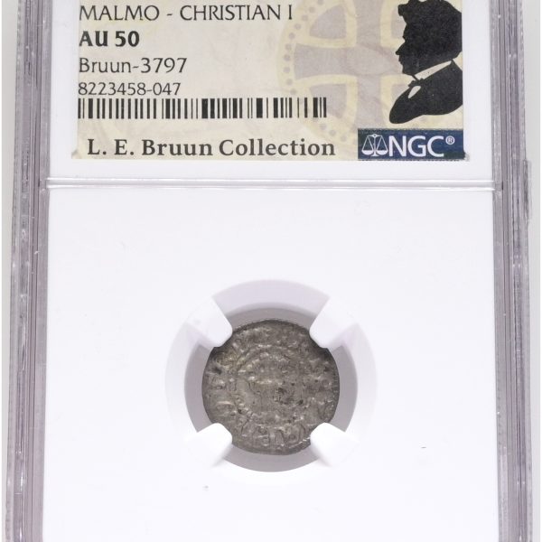 Christian I, hvid u. år, Malmø 1615, Sieg 1.3, G 23C, LEB 3797, NGC AU 50, ex. L.E. Bruun.