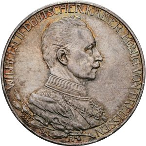 Germany, Prussia, Wilhelm II, 3 Mark 1913 A, KM 535, AU
