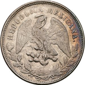 Mexico, Un Peso 1900 Mo AM, KM 409.2, VF