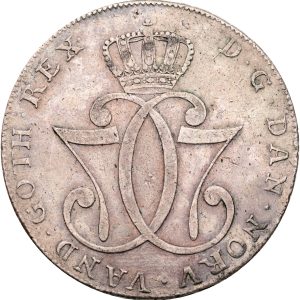 Norge, Christian VII, speciedaler 1776, NMD 4A, Sieg 17, H 2 FP 39.1, kv. 1+