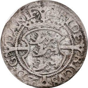 Frederik II, skilling 1563, Sieg 3 H 12, kv. 1+-1, korr.