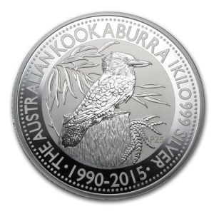 Australia, Elizabeth II, 30 Dollars 2015, Kookaburra, 1 kg, Ag (999/1000), Proof, in capsule
