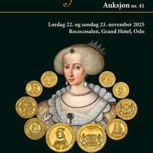 Auktionskatalog - Oslo Myntgalleri 41. Sendes uden beregning, når det udkommer i oktober 2025.