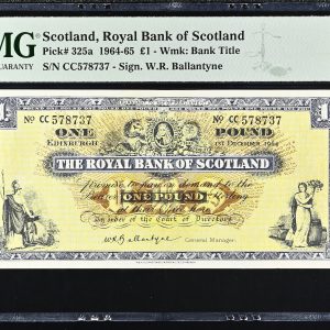 Scotland, 1 Pound 1964-1965, no. CC578737, Pick 325a - PMG 30 Very Fine