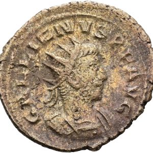 Roman Empire, Gallienus (253-268), Antioch, Silvered AE Antoninianus, Victoria, RIC 662, VF-F, corr.