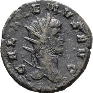 Roman Empire, Gallienus (253-268), Antoninianus, Stag, DIANAE CONS AVG, VF/F