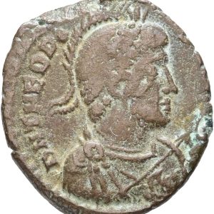 Roman Empire, Theodosius I (379-395), Cyzicus, 378-388, AE 22, RIC 14c, VF-F