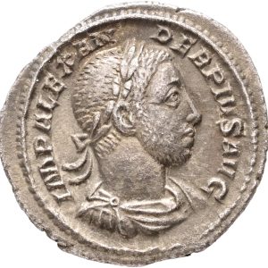 Roman Empire, Severus Alexander (222-235), Rome, Denarius, Mars, RIC 245, VF