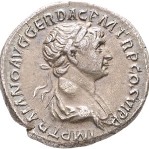 Roman Empire, Trajan (98-117), Rome, 113-114 AD, Denarius, Mars, RIC 269, VF